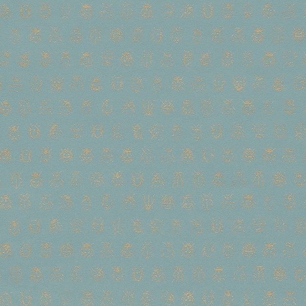 Türkisfarbene Tapete mit goldenen Käfern 375032, Pip Studio 4, Eijffinger