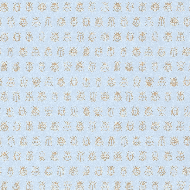 Hellblaue Tapete mit goldenen Käfern 375035, Pip Studio 4, Eijffinger