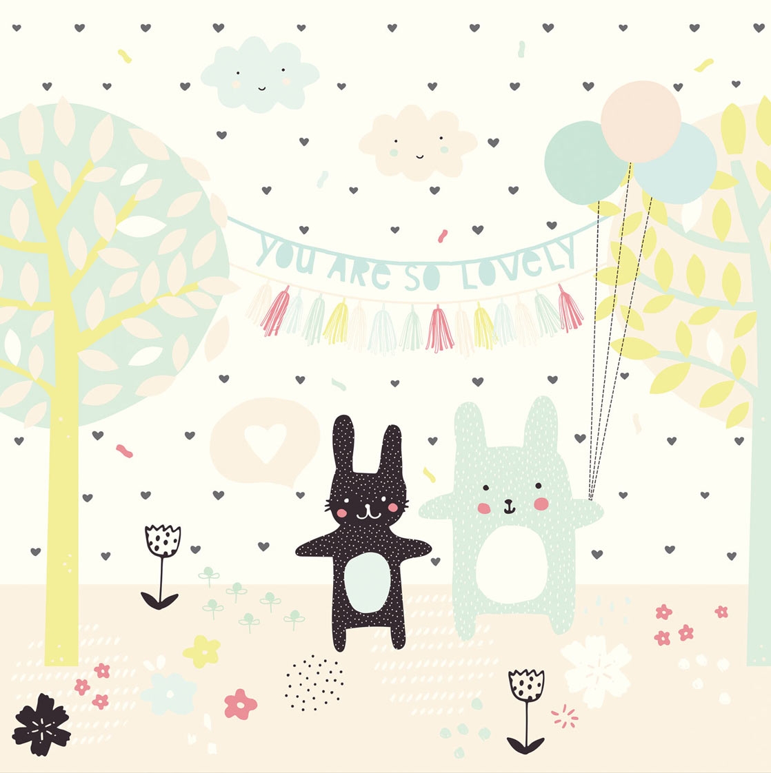 Kinder-Fototapete mit Hasen 364113, Wallpower Junior, Eijffinger