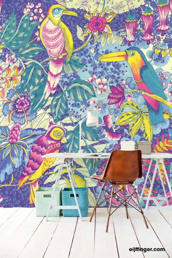 Bunte Fototapete mit Vögeln 364122, Wallpower Junior, Eijffinger