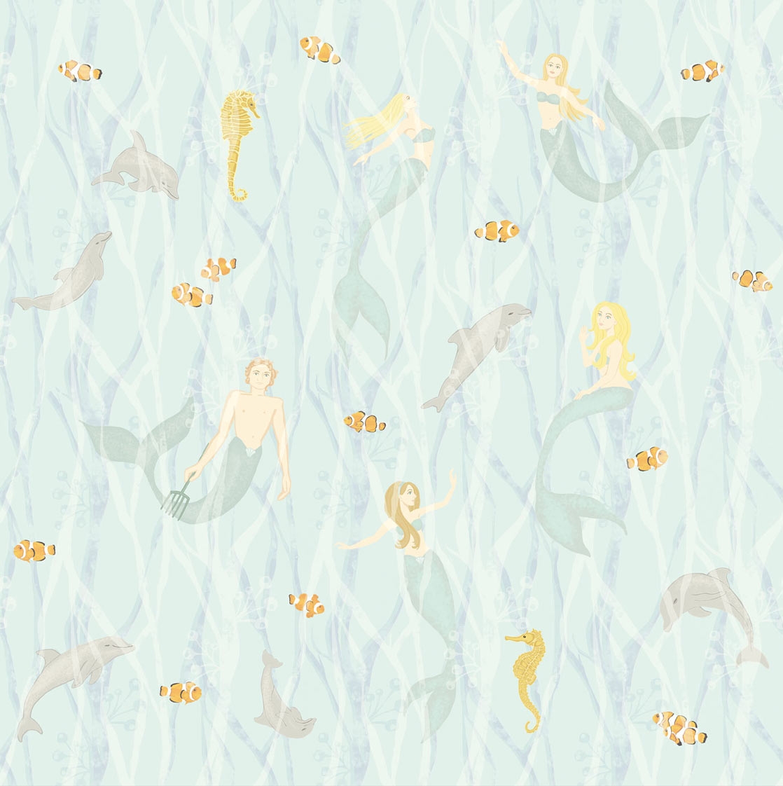 Fototapete Delphine, Meerjungfrauen 364149, Wallpower Junior, Eijffinger
