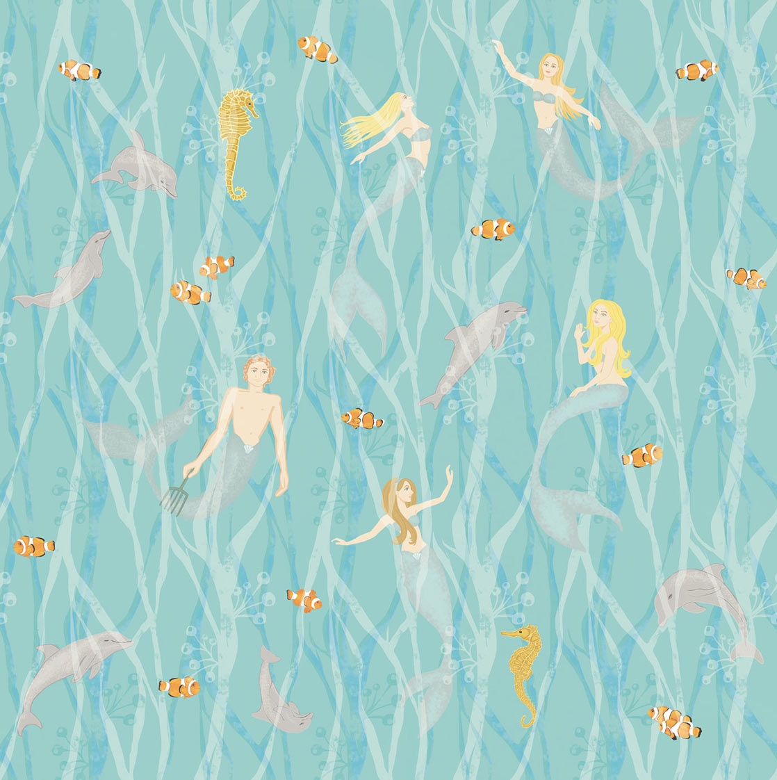 Fototapete Delphine, Meerjungfrauen 364150, Wallpower Junior, Eijffinger