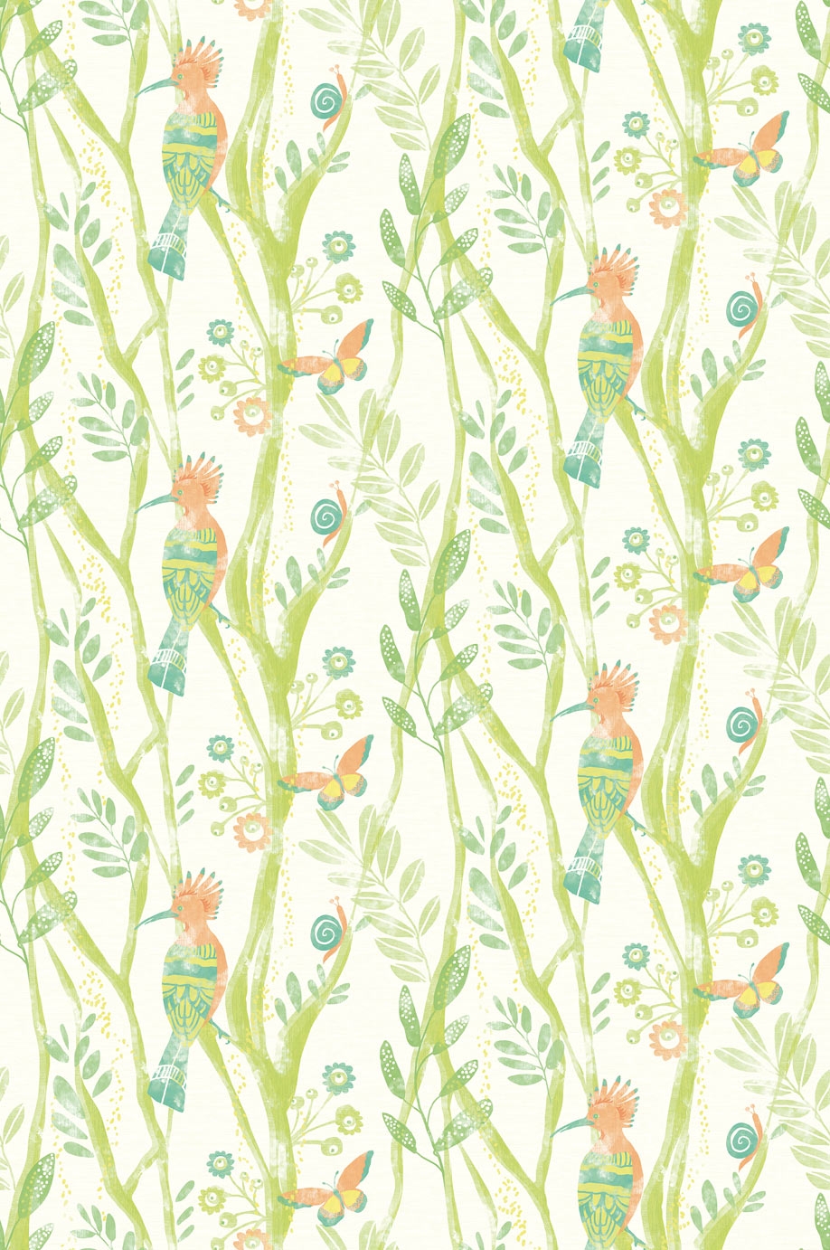 Kinder-Fototapete mit Vögeln und Schmetterlingen 364152, Wallpower Junior, Eijffinger