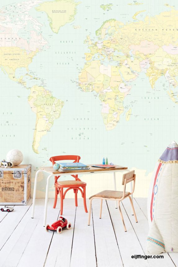 Fototapete Weltkarte 364194, Wallpower Junior, Eijffinger