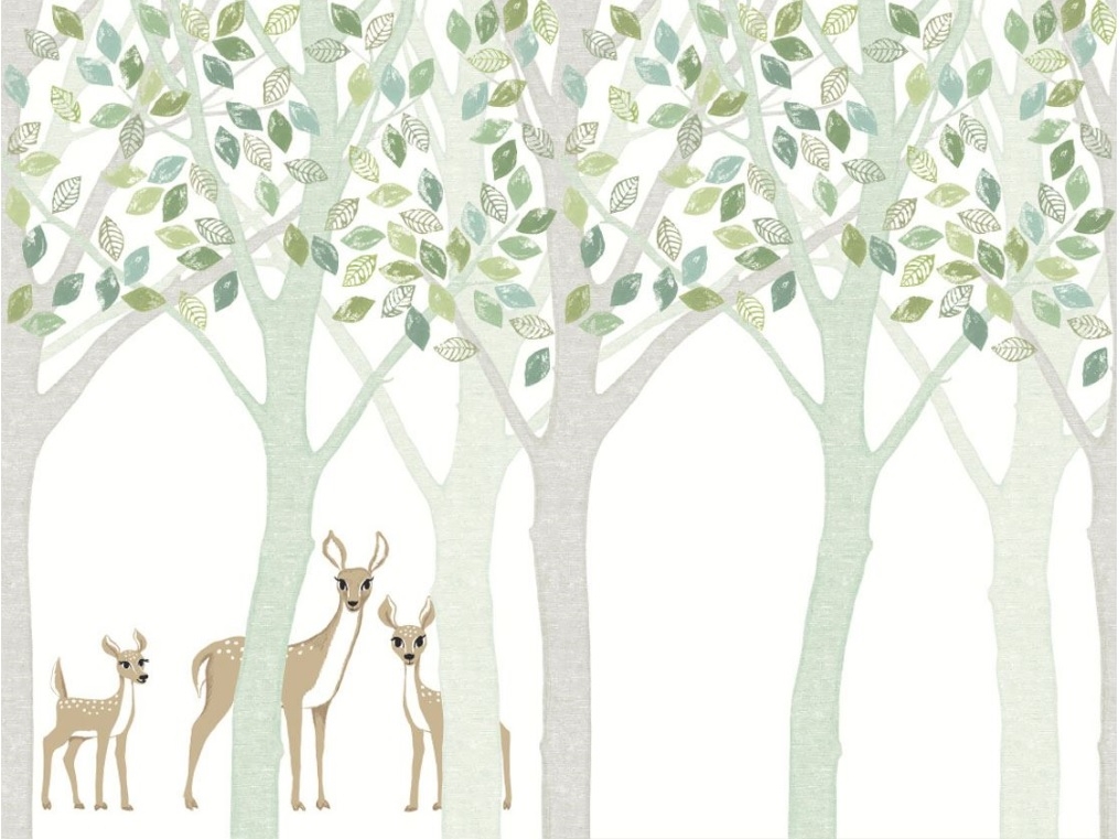 Fototapete Hirsche im Wald 364198, 372 x 280 cm, Wallpower Junior, Eijffinger