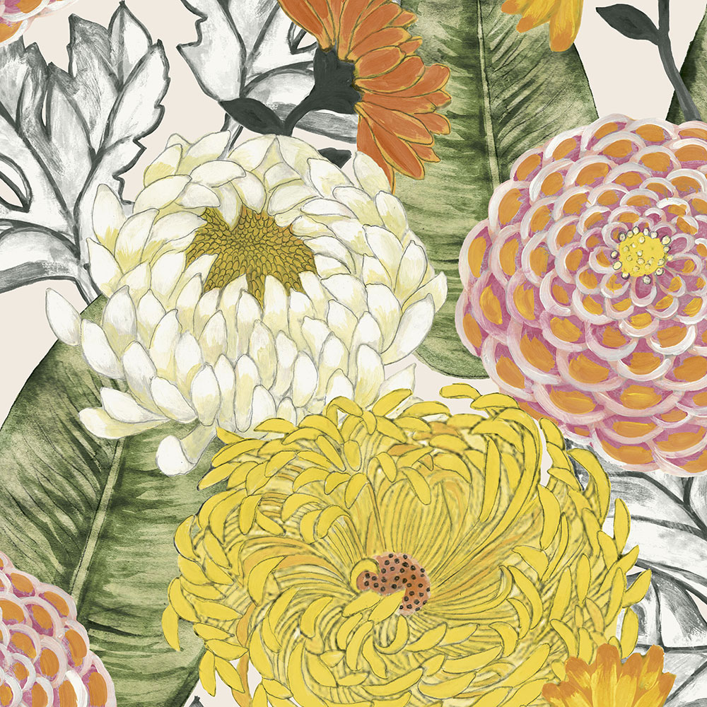 Tapete mit großen Blumen BR24030, Breeze, Decoprint