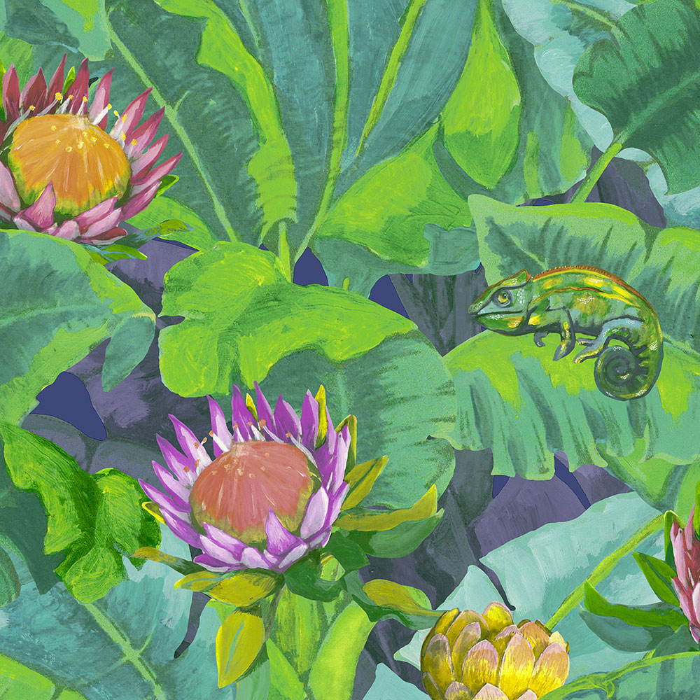 Tapete Wald mit Chamäleons BR24092, Breeze, Decoprint