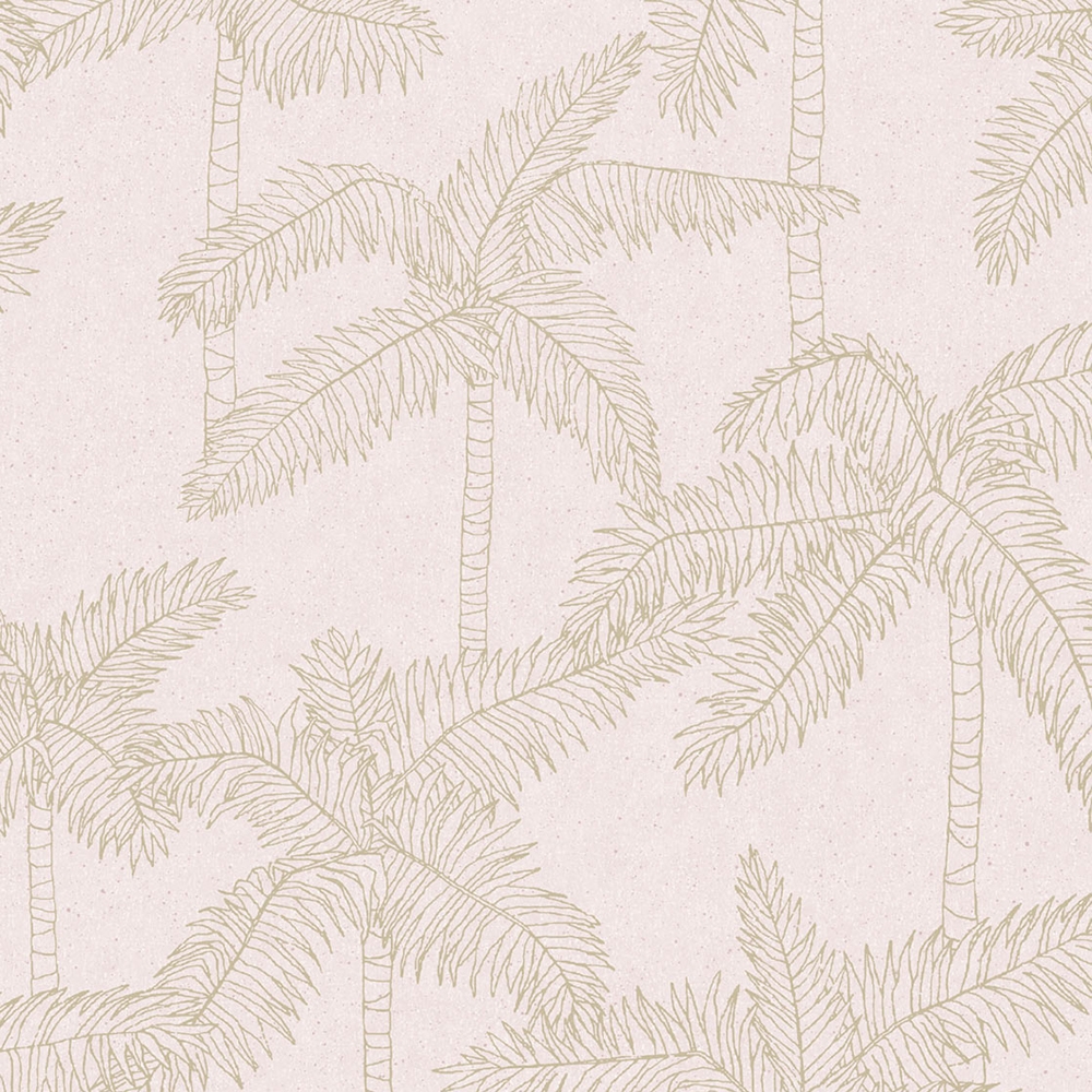 Růžová vliesová tapeta s palmami 384512, Vivid, Eijffinger