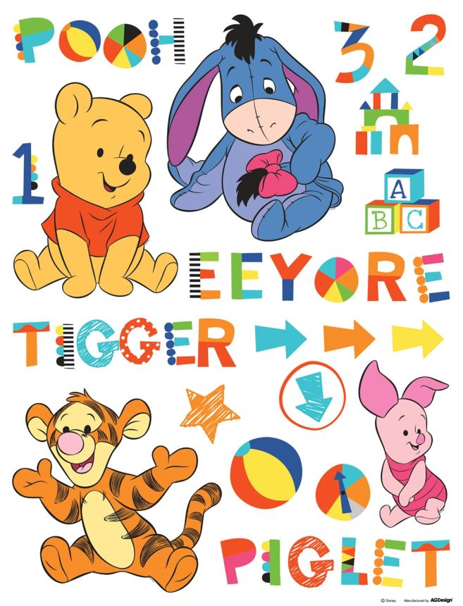 Wandtattoo für Kinder DK 892, Disney, Winnie Puuh, AG Design