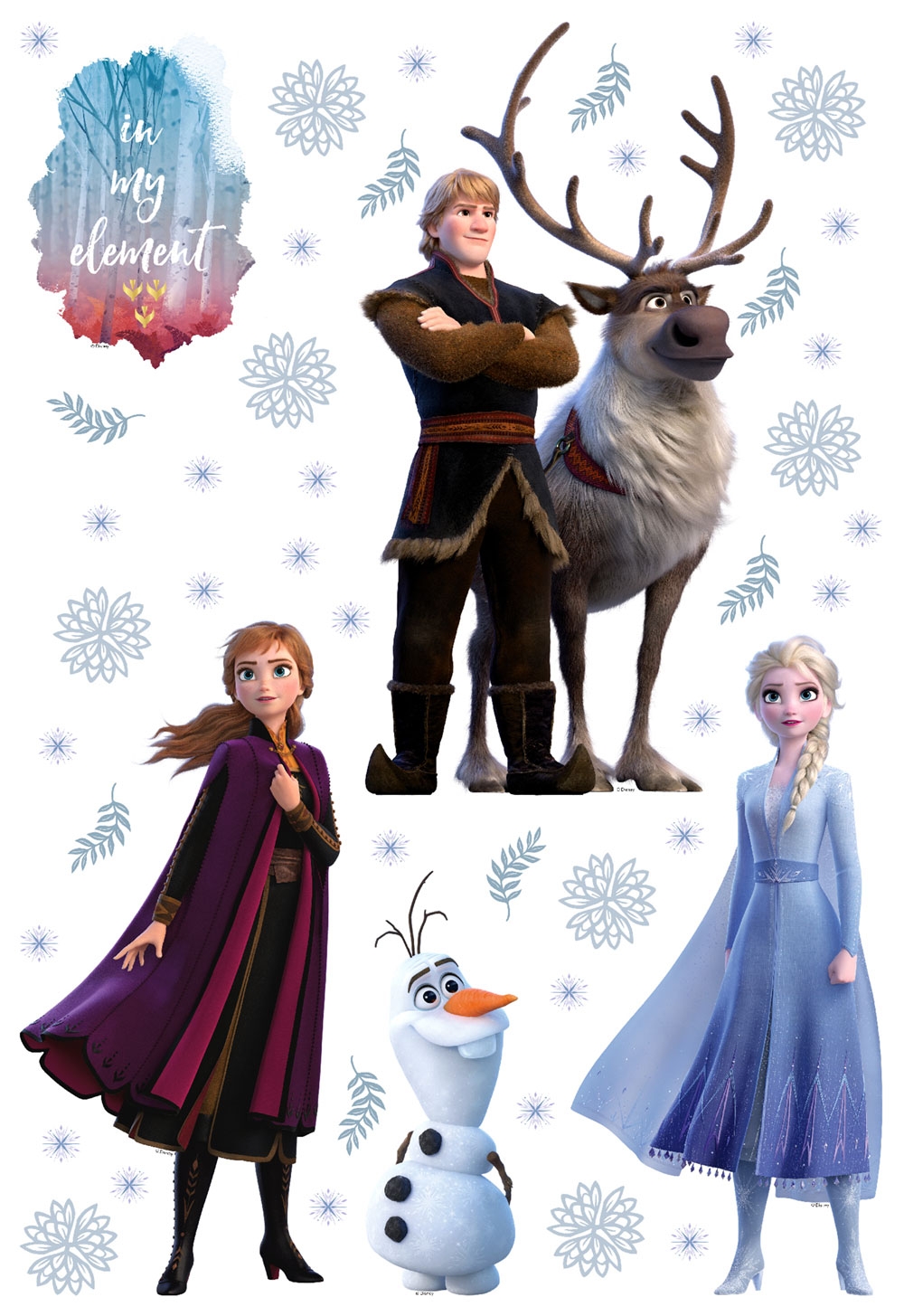 Wandtattoo für Kinder Königreich des Eises DK 1731, Disney, Frozen II, AG Design