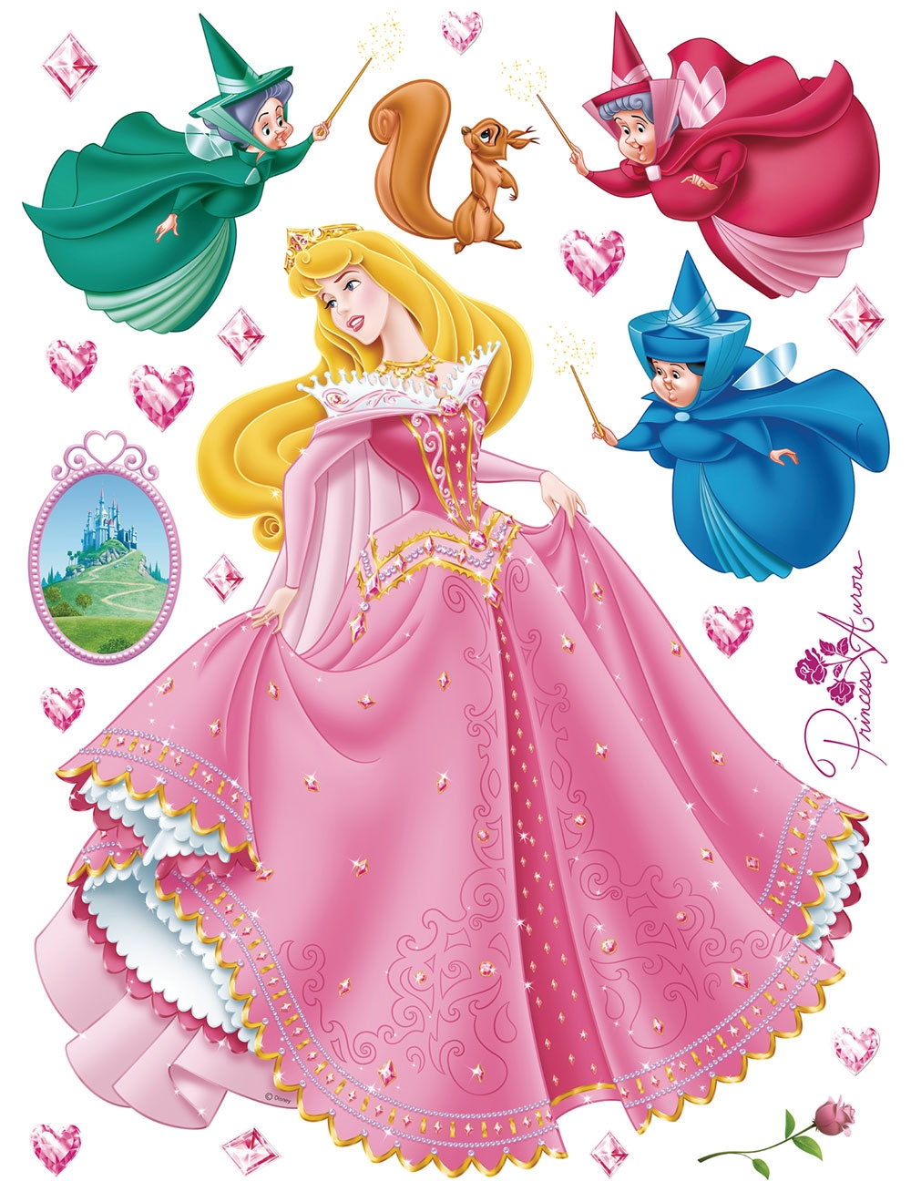 Wandtattoo für Kinder DK 1757, Disney, Aurora, AG Design