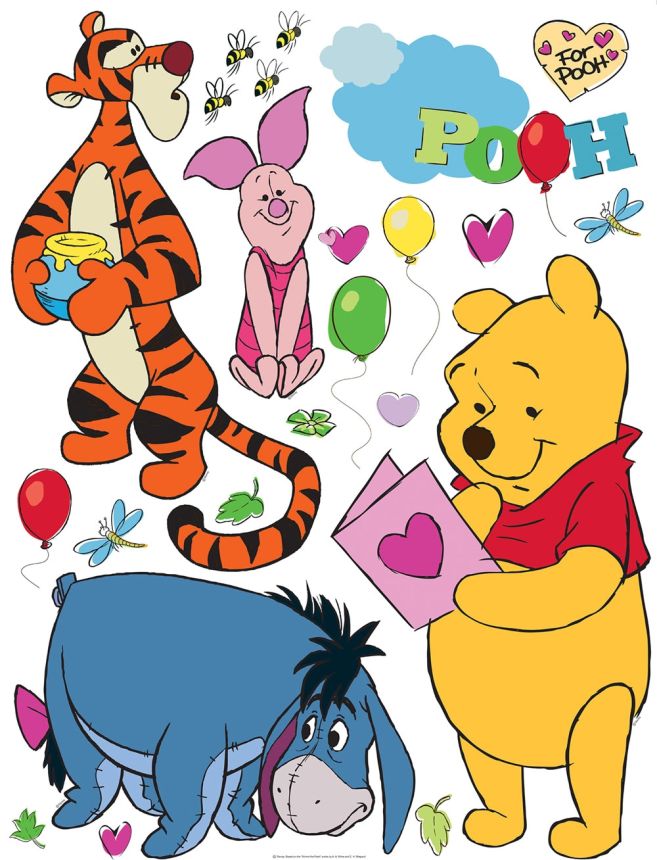 Wandtattoo für Kinder DK 1758, Disney, Winnie Puuh a kamarádi, AG Design