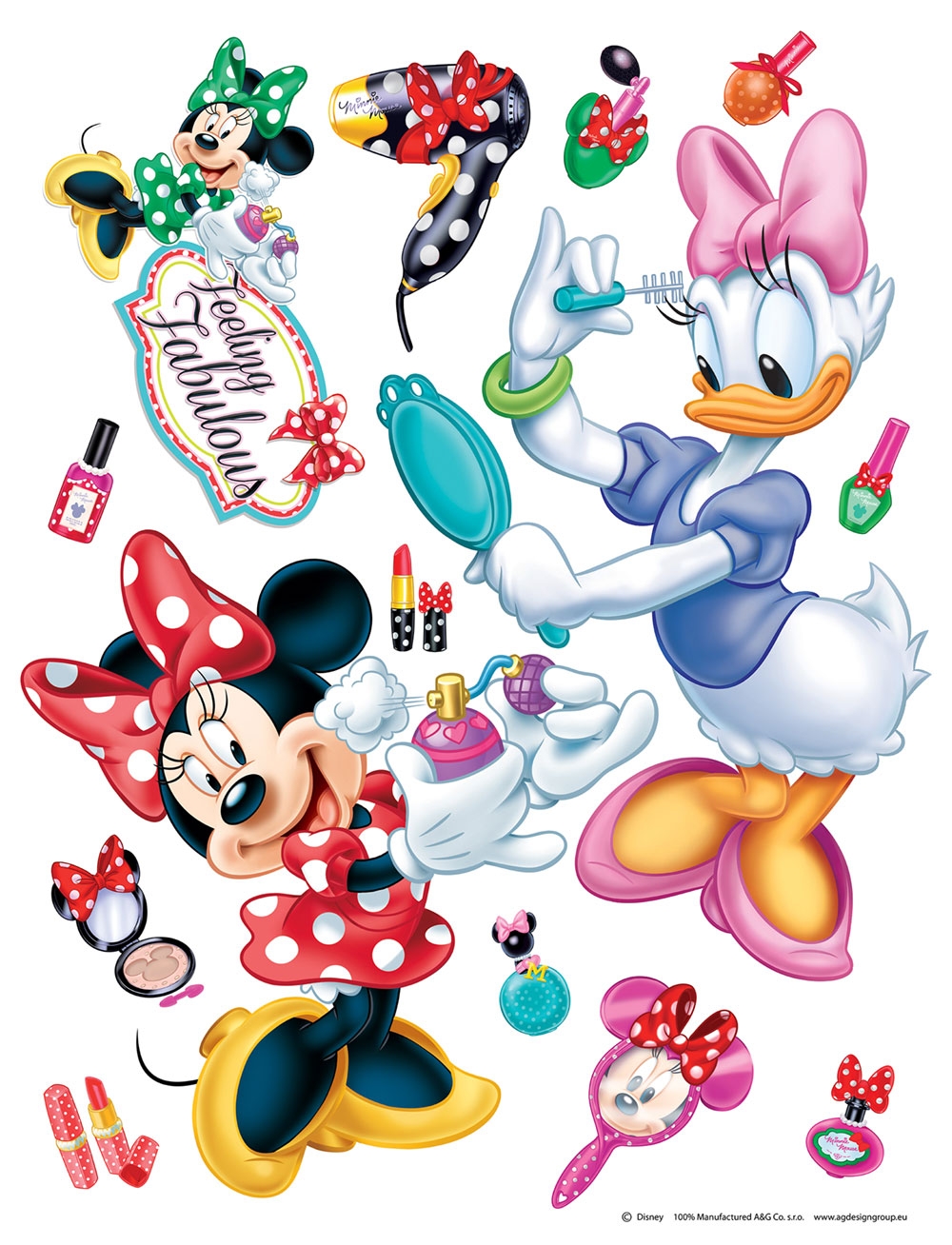Wandtattoo für Kinder DK 1767, Disney, Minnie Make-Up, AG Design