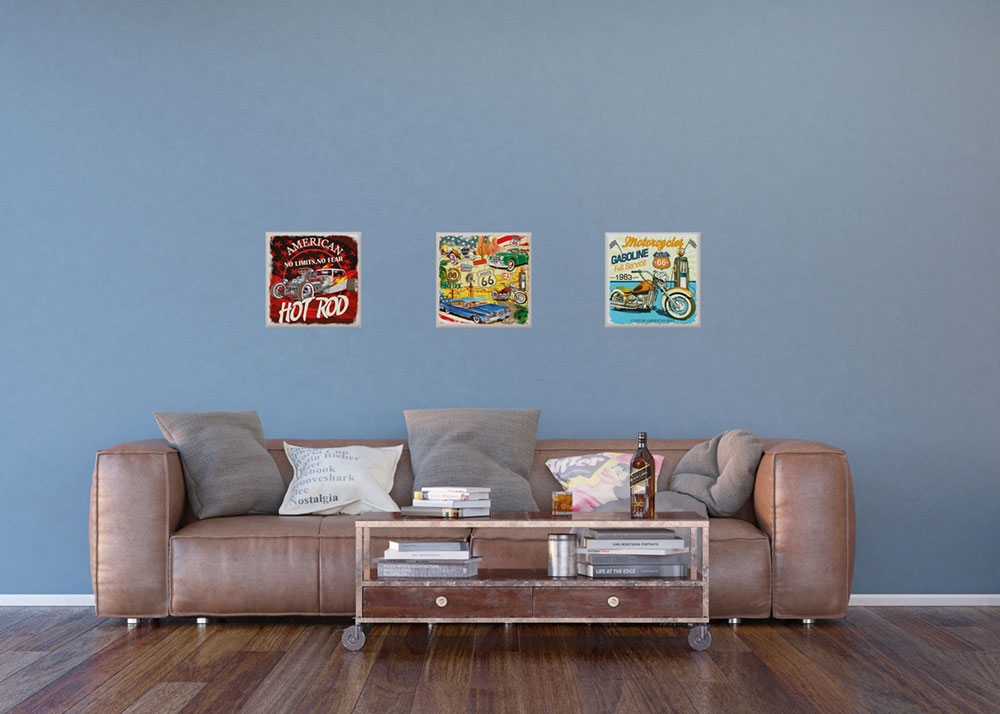 Selbstklebende Wanddekoration SS 3850, USA Cars Moto Mix, AG Design