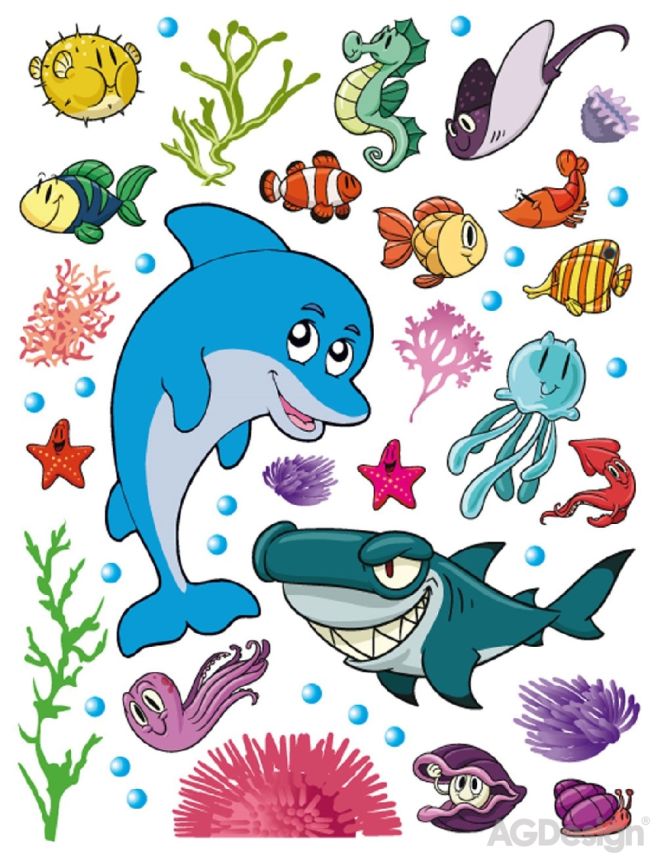 Wandtattoo für Kinder K 0822, Delfin, AG Design