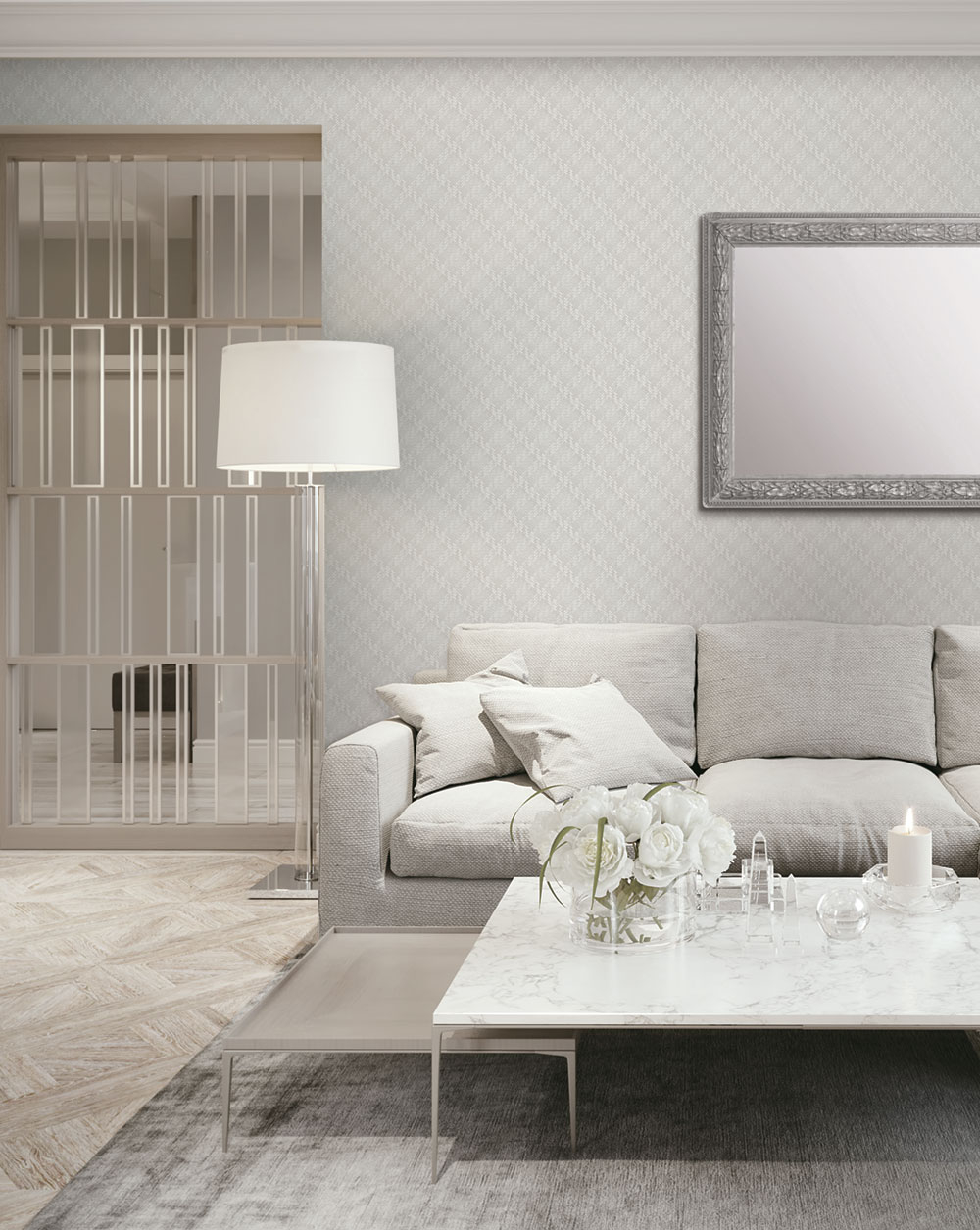 Luxustapete, Grafik Muster WF121041, Wall Fabric, ID Design 