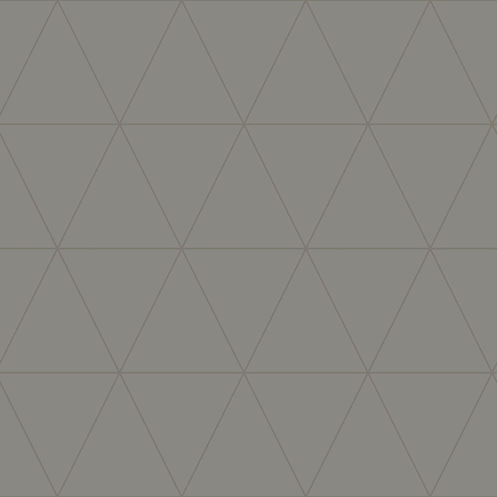 Graue Tapete, metallische Umrisse von Dreiecken 347716, City Chic, Origin 