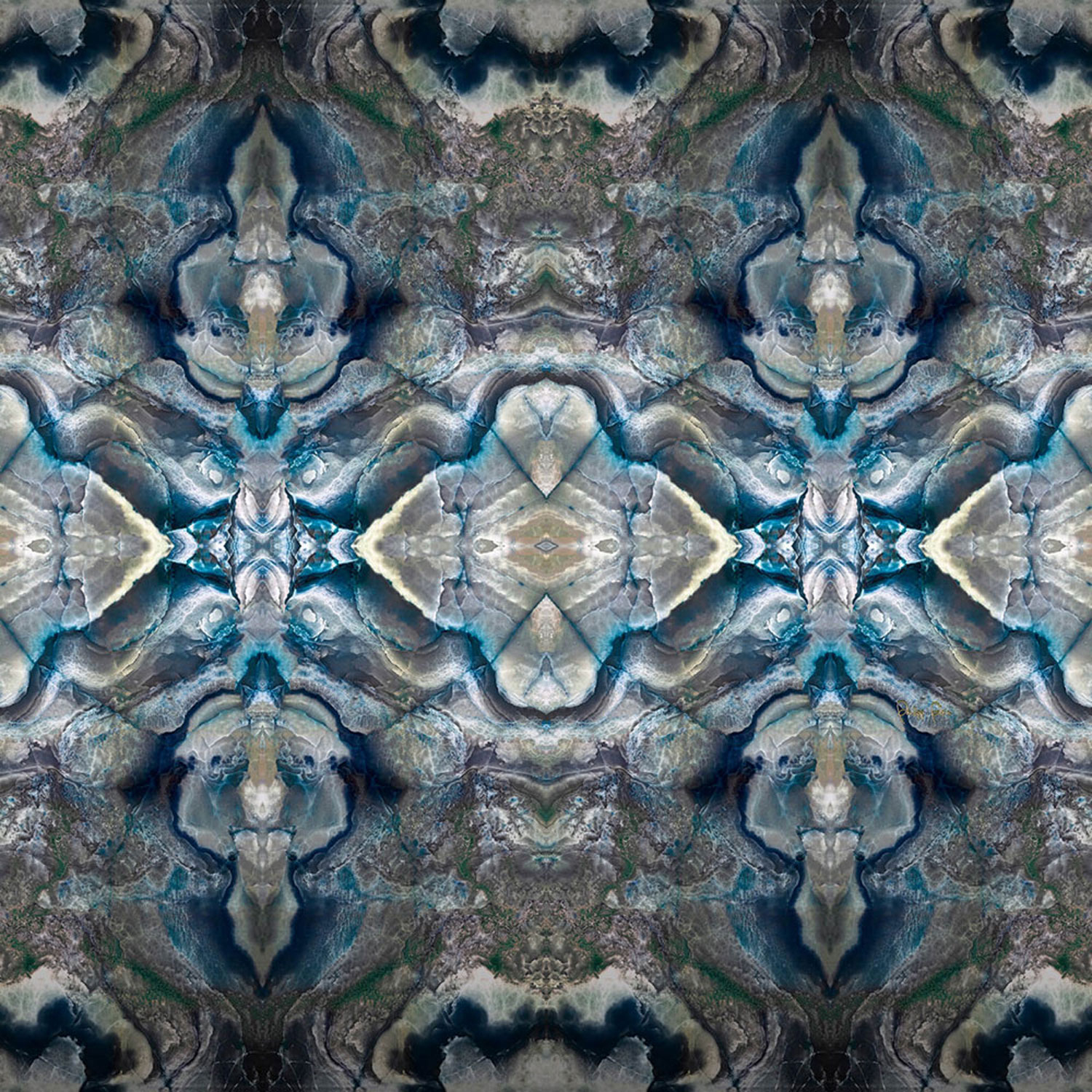 Grau-blaue abstrakte Fototapete Z80076 Philipp Plein, Zambaiti Parati