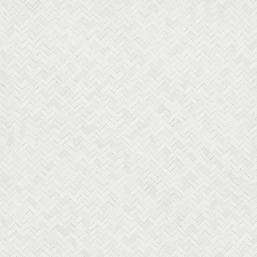 Luxustapete in Grau und Weiß, Rattan geflochten 33315, Botanica, Marburg