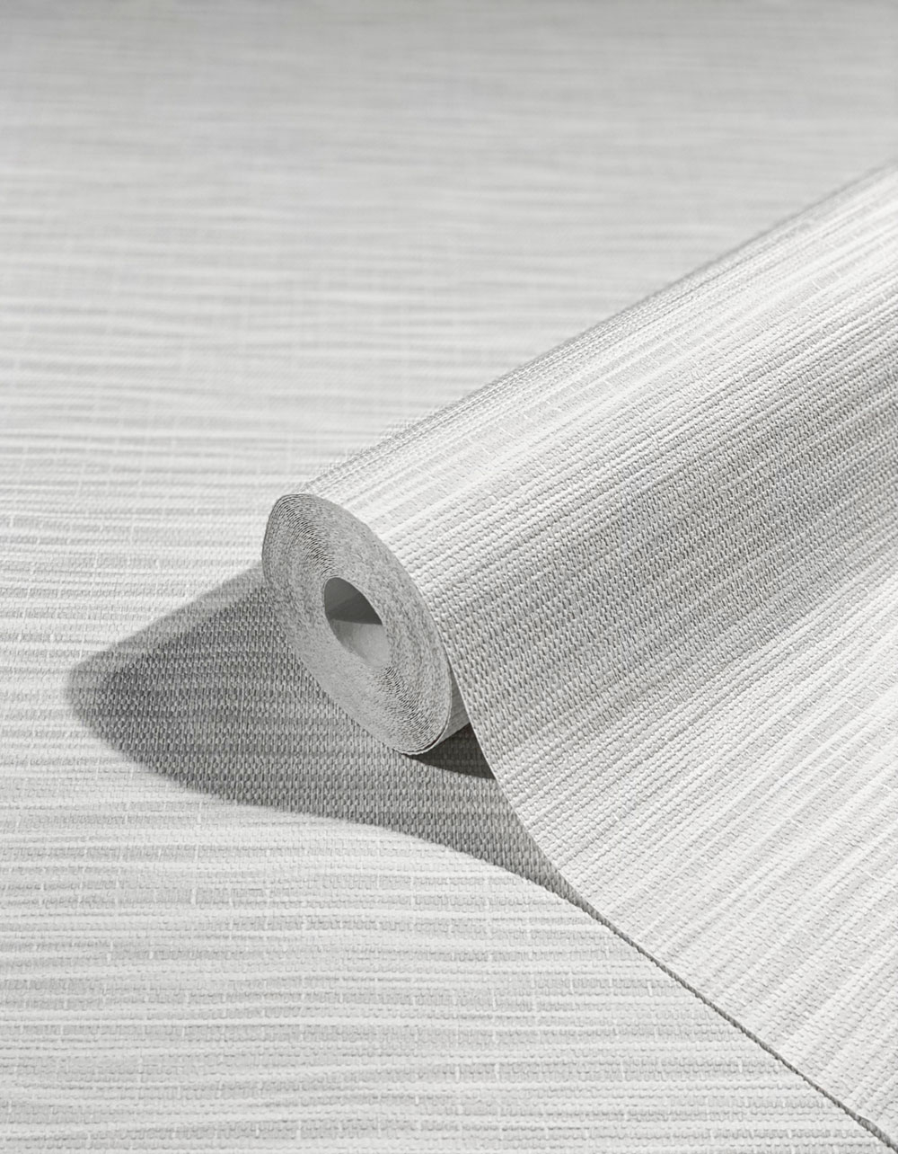 Luxustapete in Weiß und Grau, gewebtes Raffia-Muster 33322, Botanica, Marburg