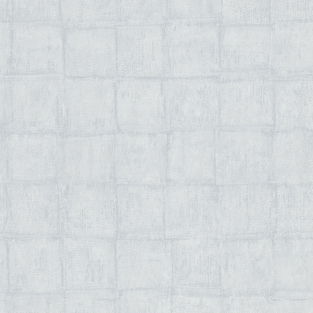 Graublaue Luxustapete, Würfelmuster 33969, Botanica, Marburg