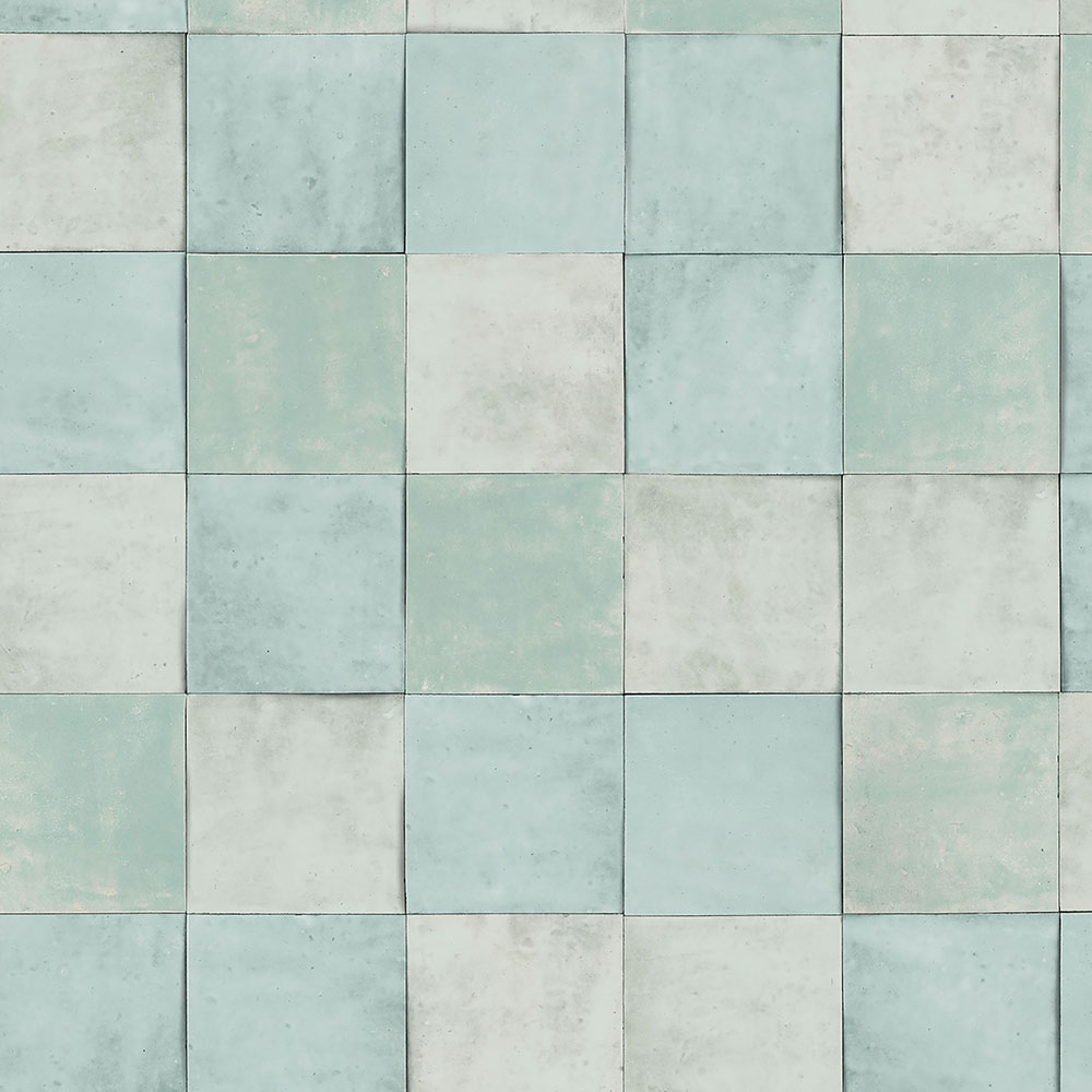 Grün-graue geometrische abwaschbare Tapete 45717 Zellige, Marburg