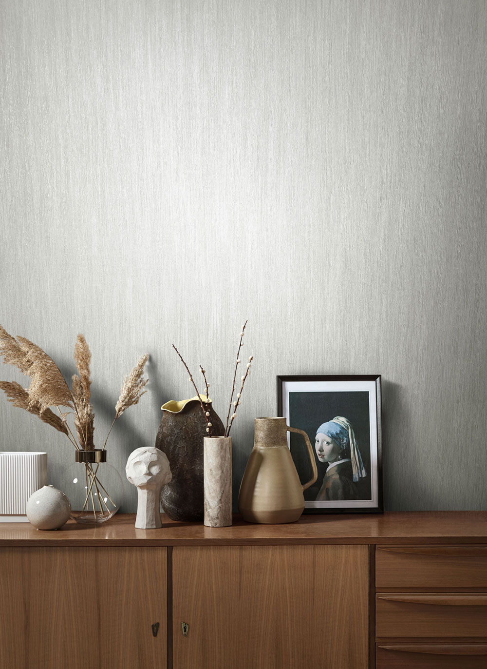 Luxus weiß-graue Tapete 33246, Natural Opulence, Marburg