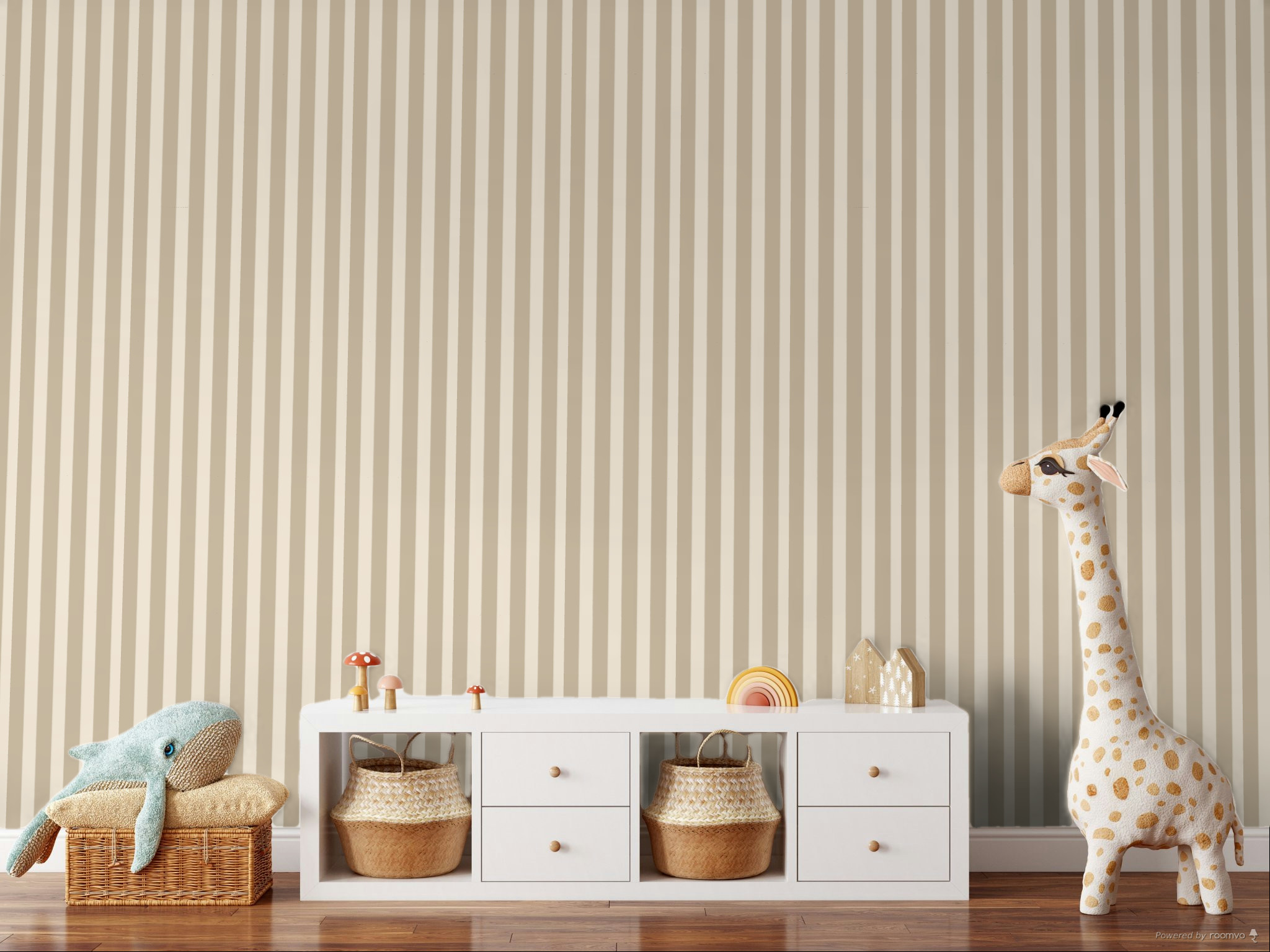 Beige gestreifte Tapete 323040, Explore, Eijffinger