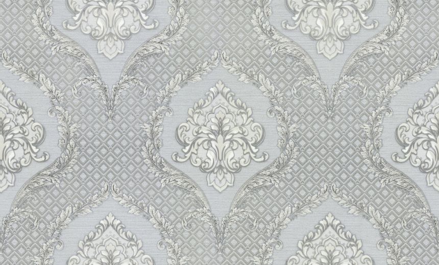 Luxuriöse gold-silberne Vlies-Barocktapete, GF62043, Gianfranco Ferre´Home N.3, Emiliana Parati