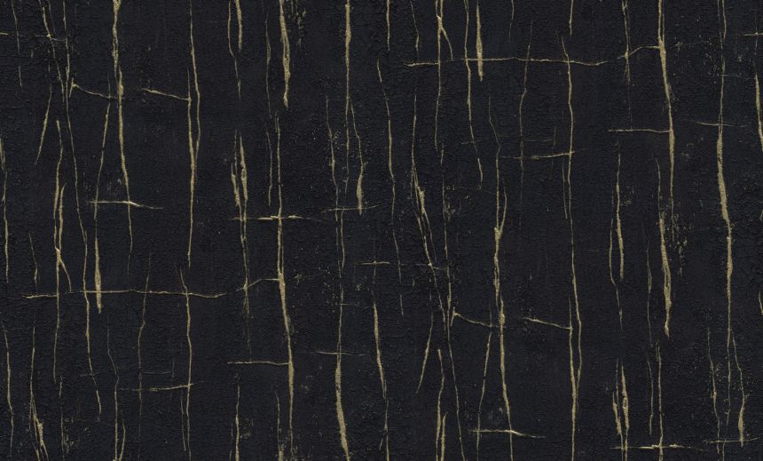 Luxuriöse schwarze Vliestapete, Imitation von gerissenem Putz, 86051, Valentin Yudashkin 5, Emiliana Parati