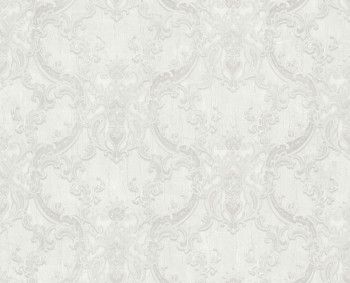 Luxuriöse weiß-cremefarbene Vlies-Barocktapete, 86064, Valentin Yudashkin 5, Emiliana Parati