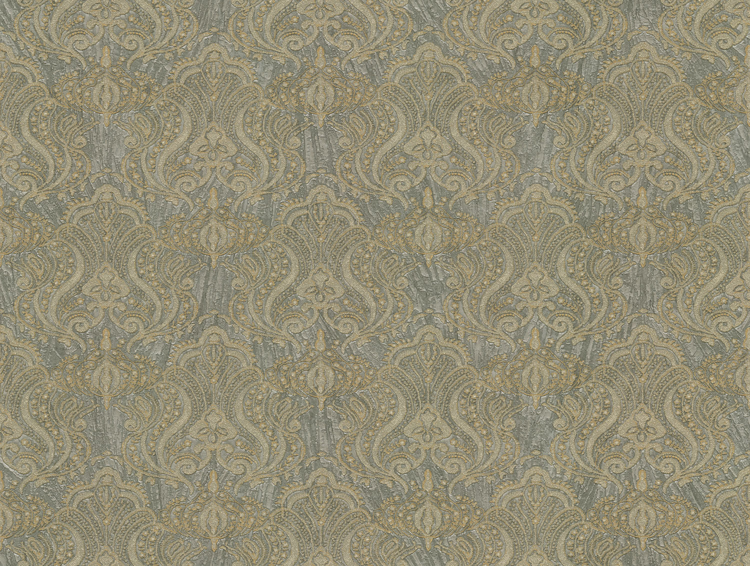 Luxuriöse grau-goldene Vlies-Barocktapete, 86078, Valentin Yudashkin 5, Emiliana Parati