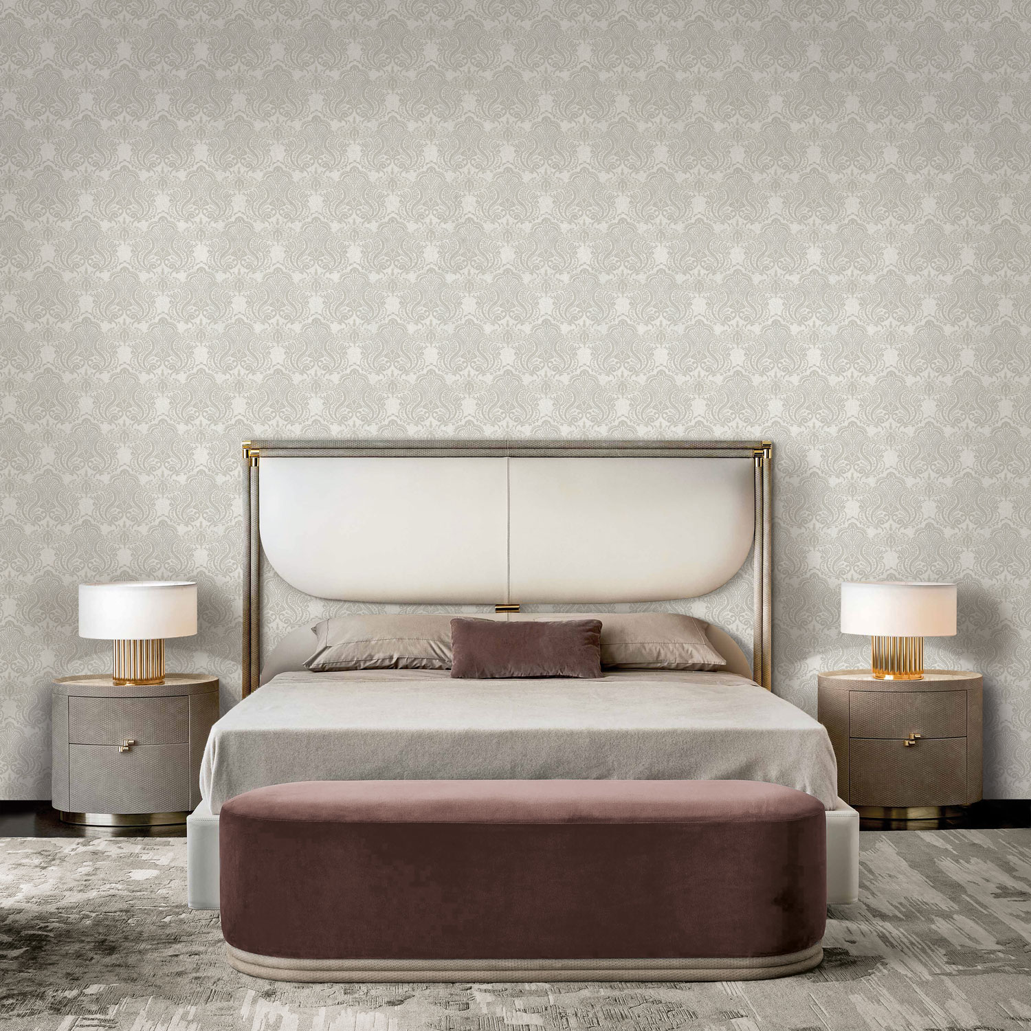 Luxuriöse silber-goldene Vlies-Barocktapete, 86080, Valentin Yudashkin 5, Emiliana Parati