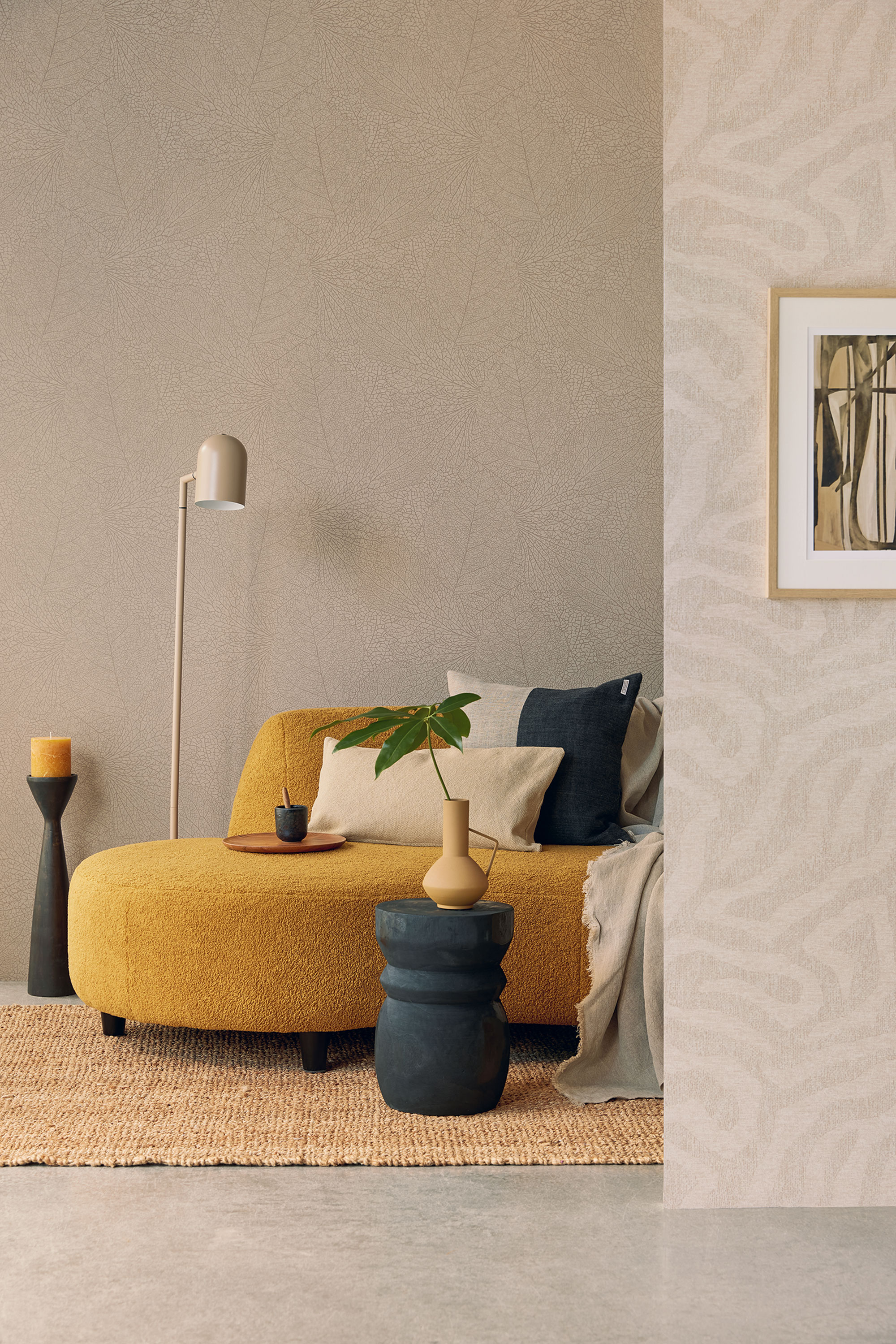 Beige Tapete, Wellen, 324001, Embrace, Eijffinger