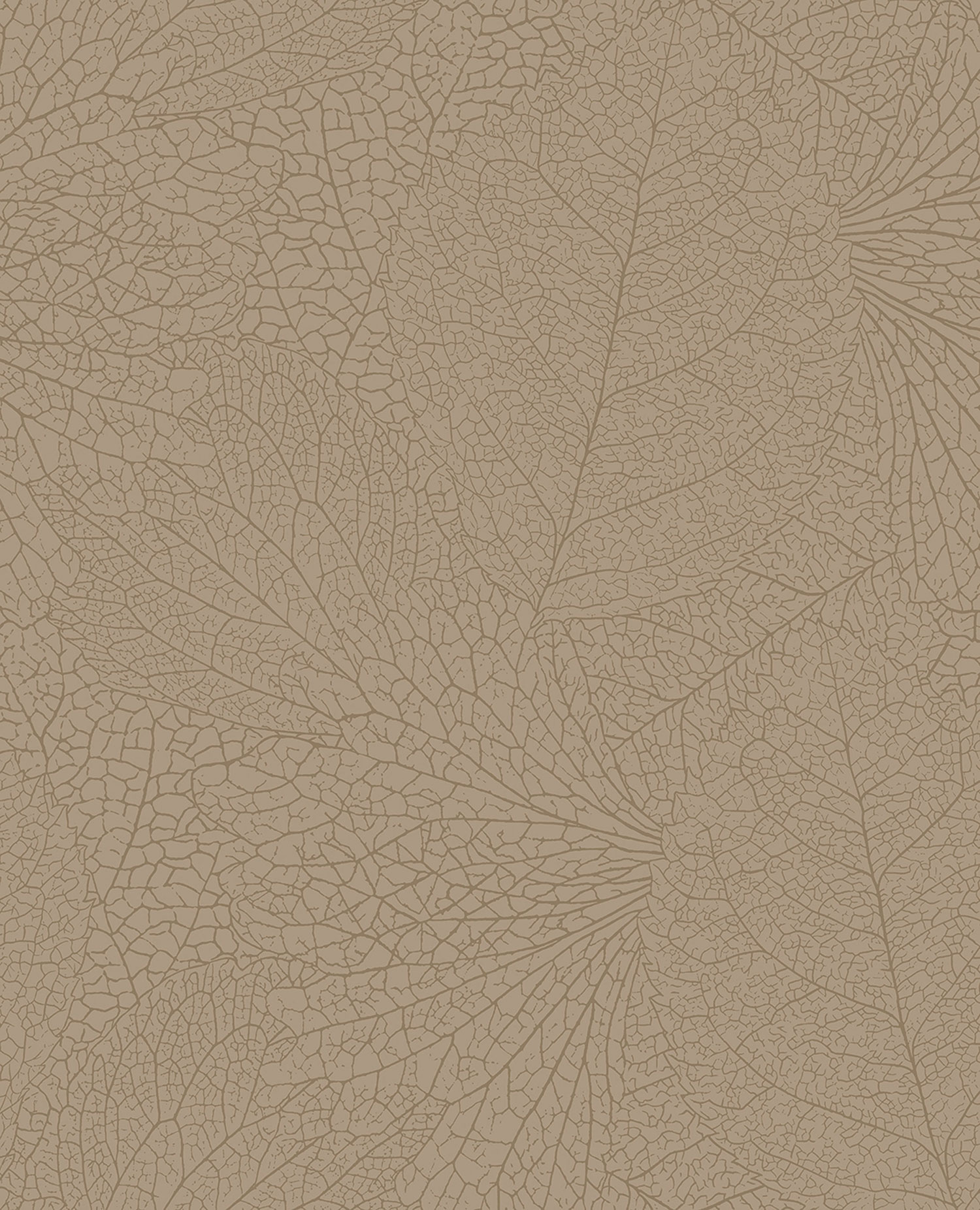 Grau-beige Tapete mit metallischen Blättern, 324041, Embrace, Eijffinger