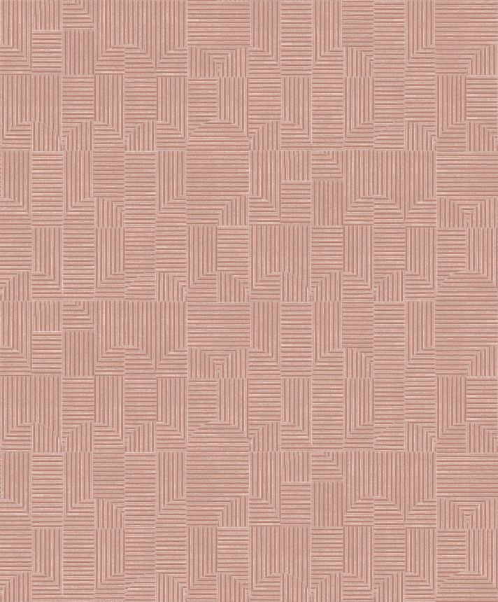 Altrosa Tapete mit geometrischen Mustern,  ILA403, Aquila, Khroma by Masureel