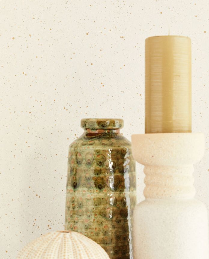 Cremefarbene Vliestapete, Punktmuster, 333223, Unify, Eijffinger