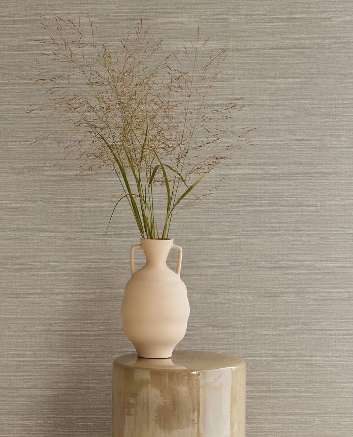 Grau-silberne Vliestapete, Stoffimitation, 333279, Unify, Eijffinger