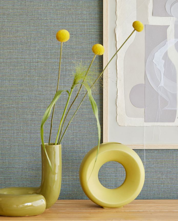 Grün-blaue Vliestapete, Stoffimitation, 333287, Unify, Eijffinger