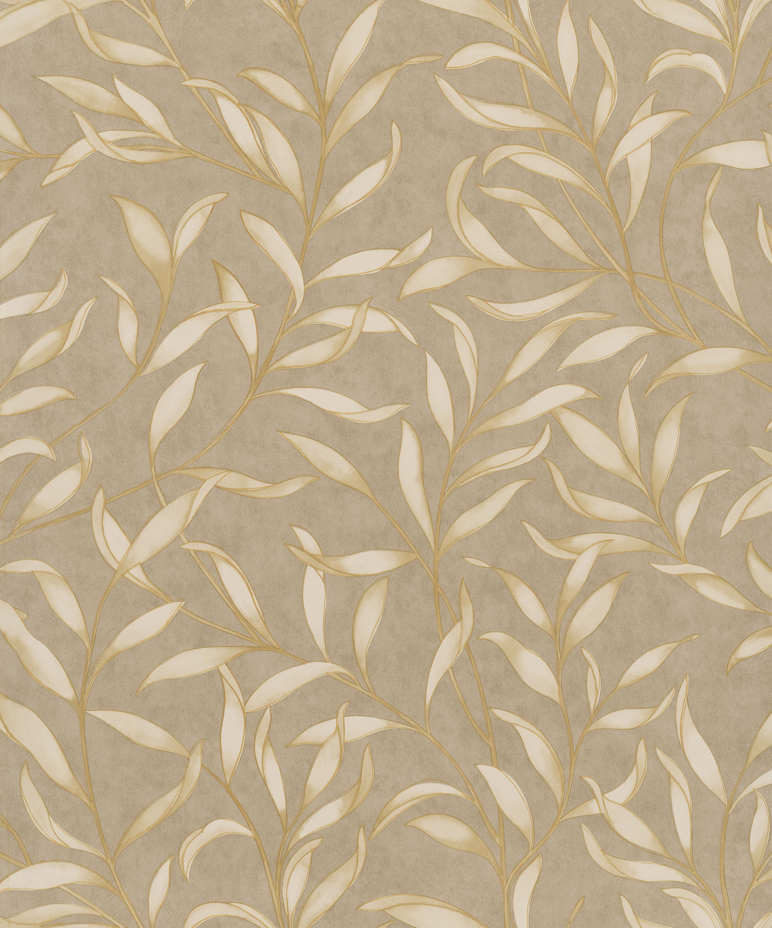 Beige Tapete mit Zweigen, Blättern, 221322, Botanical, BN Walls