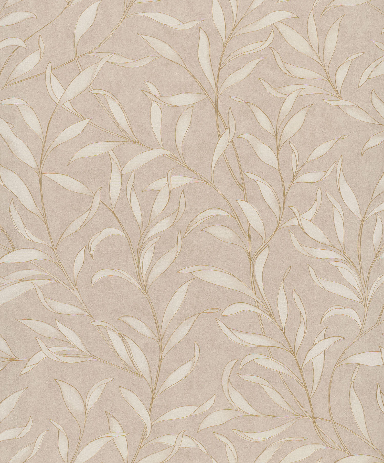 Beige Tapete mit Zweigen, Blättern, 221325, Botanical, BN Walls