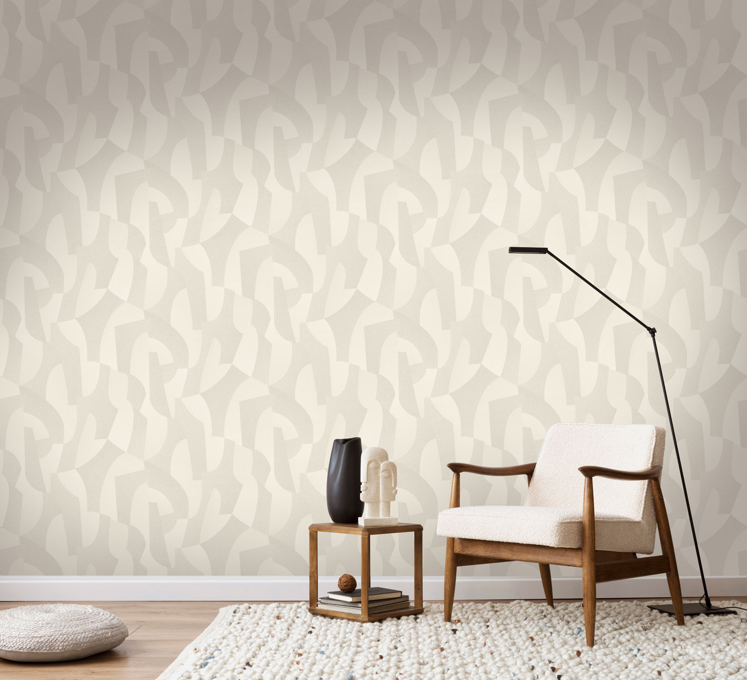 Beige geometrische Tapete, AL26270, Allure, Decoprint