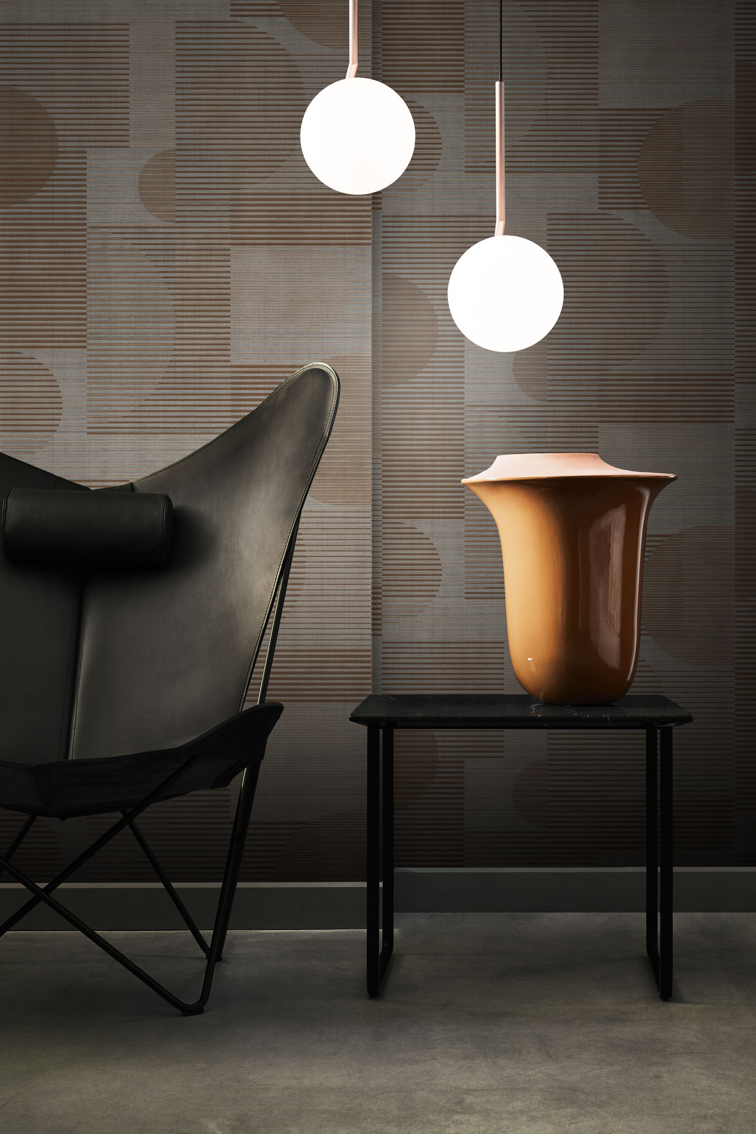 Graubraune geometrische Tapete, AL26282, Allure, Decoprint