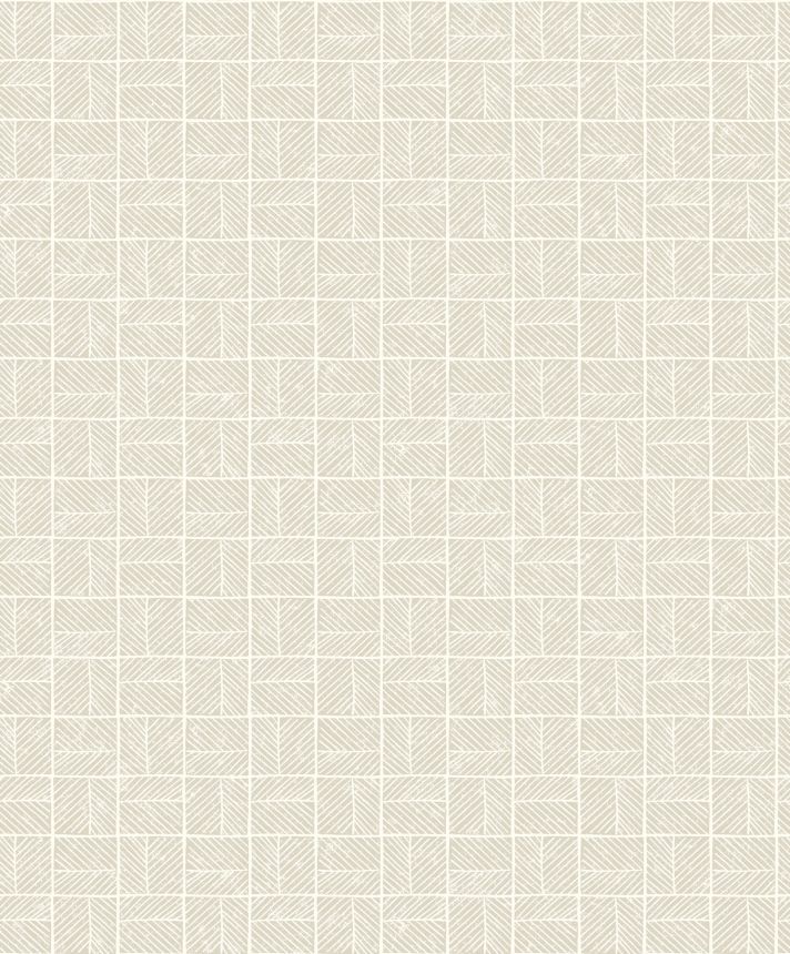 Cremefarbene Tapete mit geometrischen Mustern, BA26080, Brazil, Decoprint