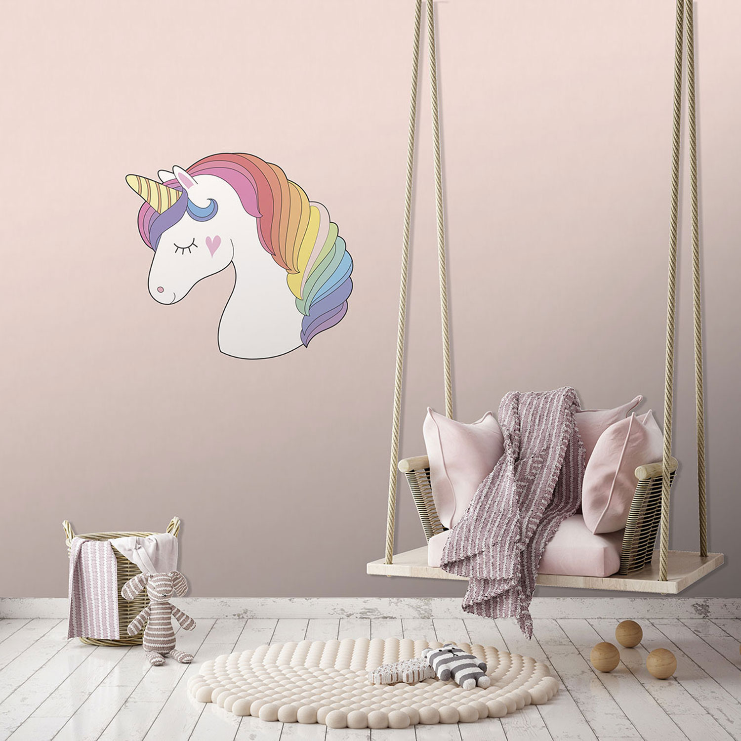 Vorgeklebte Vliestapete, Dekoration Einhorn, PLC007, Platinum Shapes, Decoprint