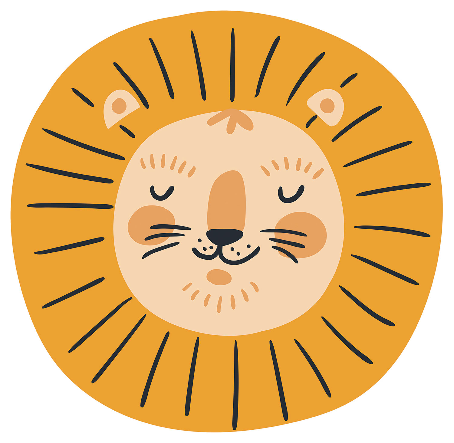 Vorgeklebte Kindertapete, Löwe, PLC033, Platinum Shapes, Decoprint