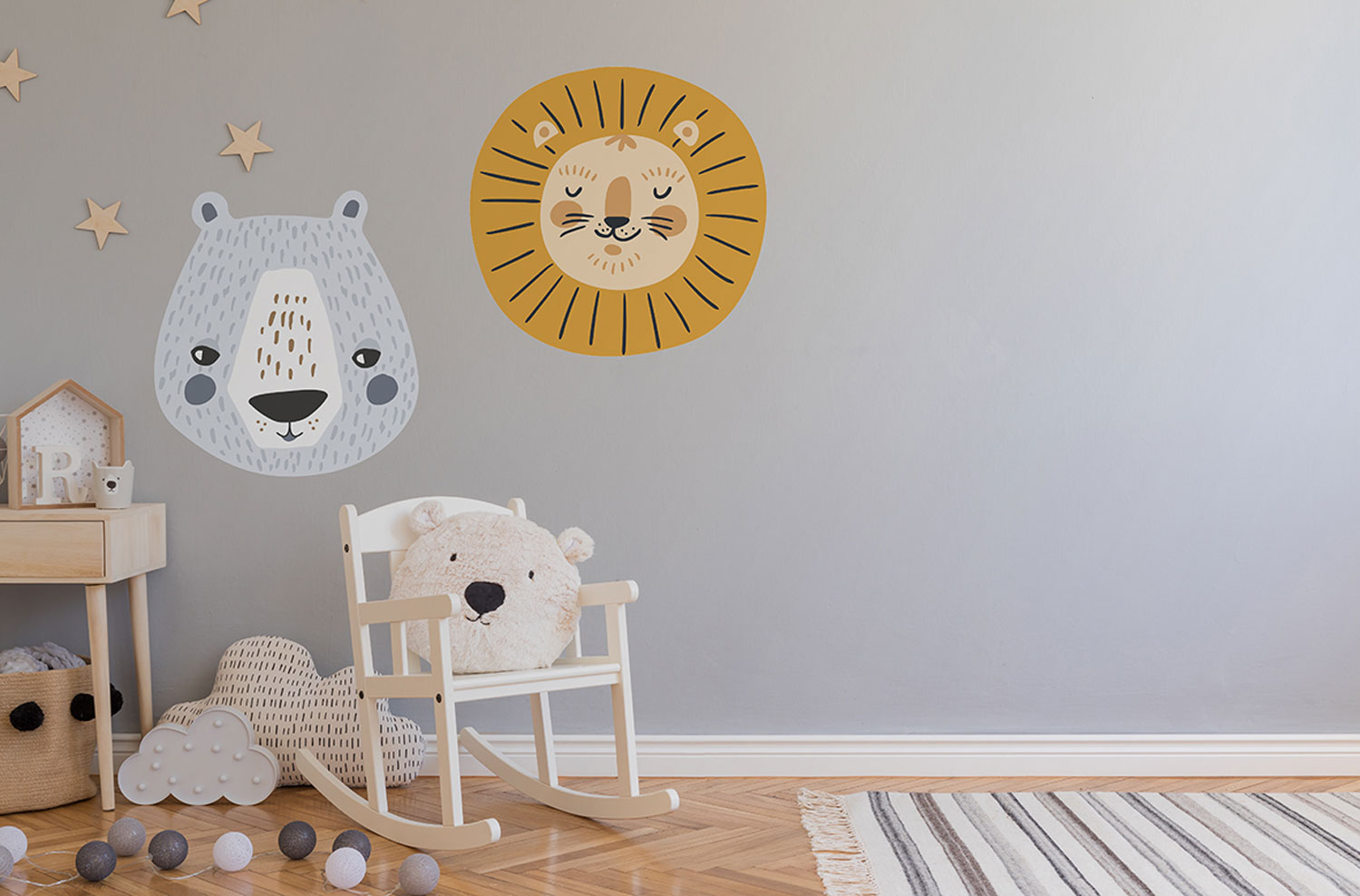 Vorgeklebte Kindertapete, Löwe, PLC033, Platinum Shapes, Decoprint