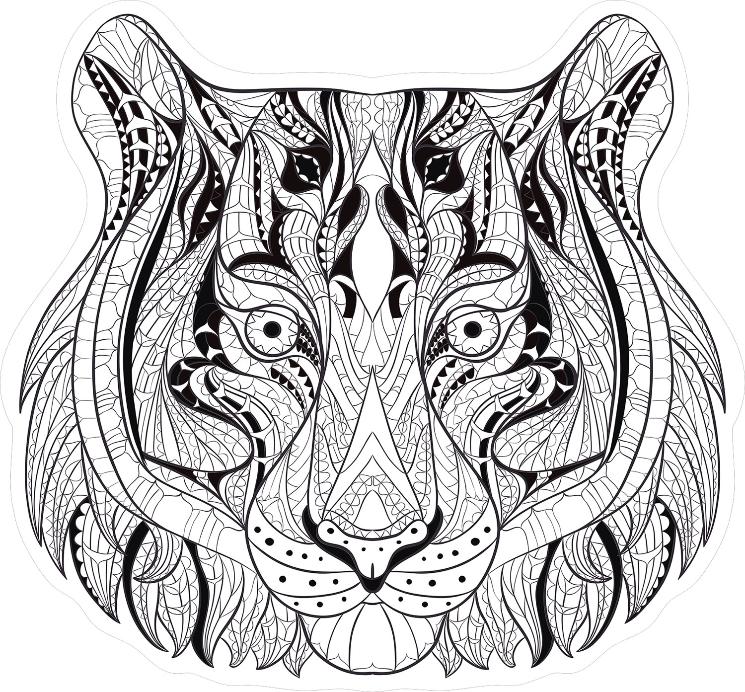 Vorgeklebte Vliestapete, Dekoration Tiger, PLC054, Platinum Shapes, Decoprint