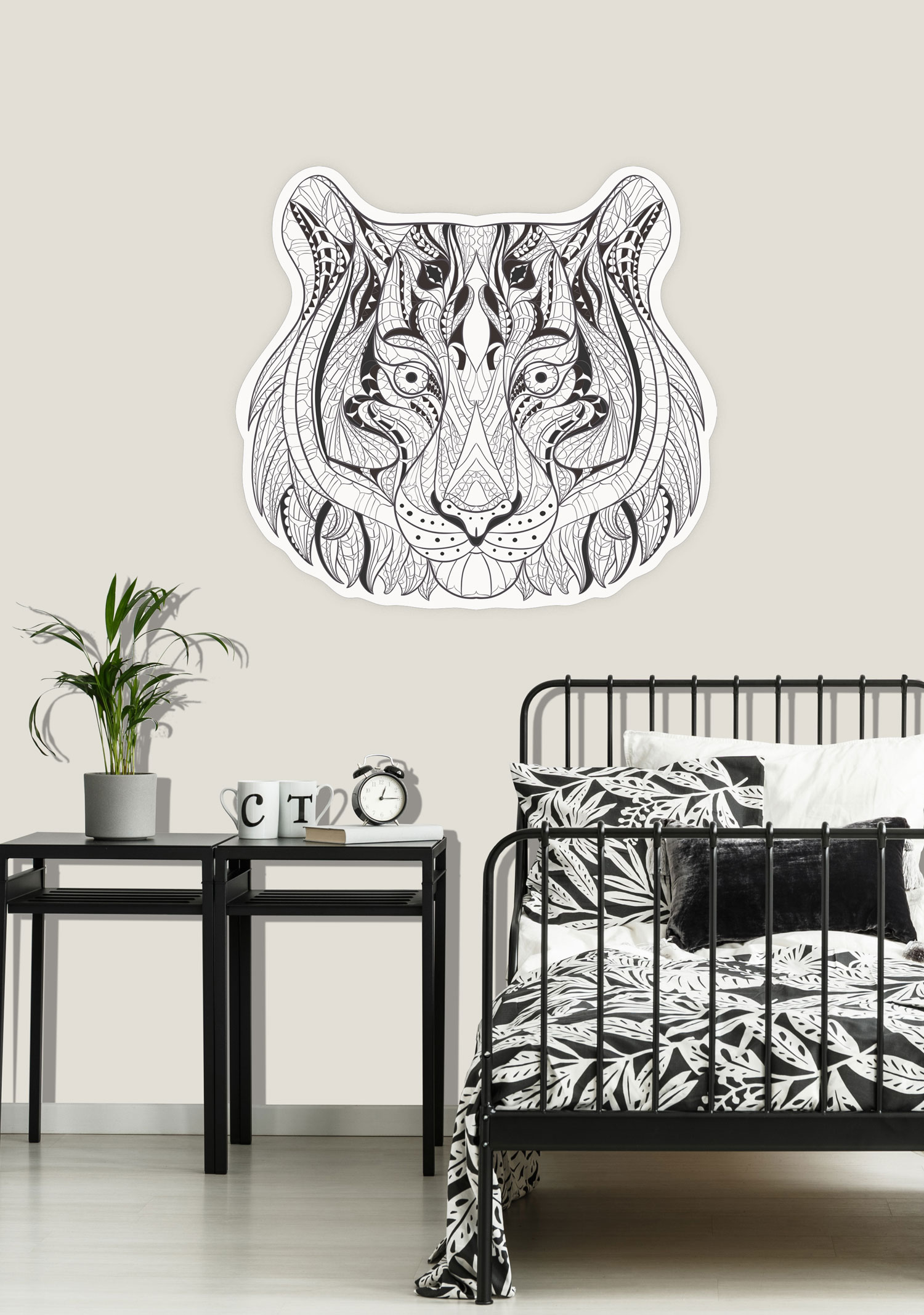 Vorgeklebte Vliestapete, Dekoration Tiger, PLC054, Platinum Shapes, Decoprint