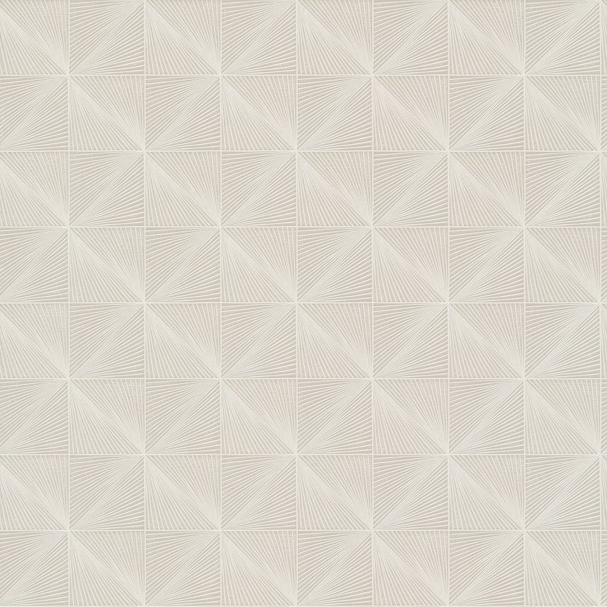 Cremefarbene geometrische Tapete, CU3315, Cumaru, Grandeco